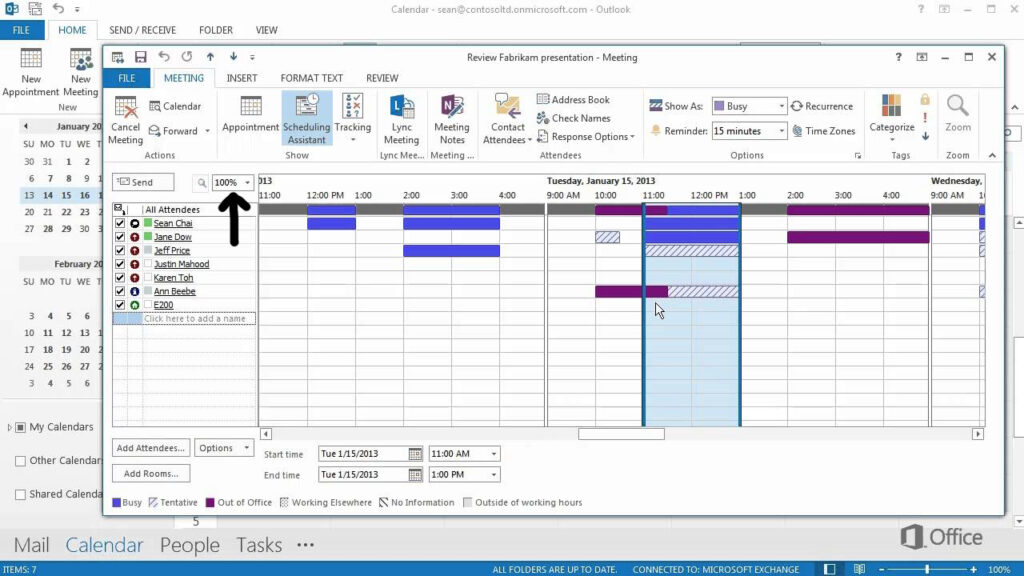 Core Components of Calendar Coordination Inside Microsoft Outlook